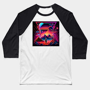 Brave synthwave explorer Baseball T-Shirt